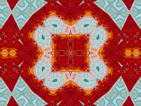 Kaleidoscope Geometric Pattern Footage Stock Illustration