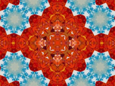 Kaleidoscope Geometric Pattern Footage Stock Illustration