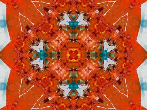 Kaleidoscope Geometric Pattern Footage Stock Illustration
