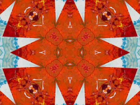 Kaleidoscope Geometric Pattern Footage Stock Illustration