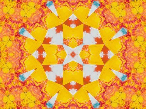 Kaleidoscope Geometric Pattern Footage Stock Illustration