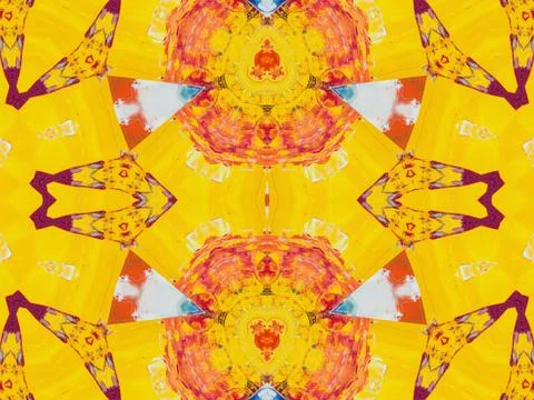 Kaleidoscope Geometric Pattern Footage Stock Illustration