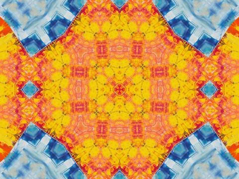 Kaleidoscope Geometric Pattern Footage Stock Illustration