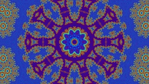 Kaleidoscope Geometric Patterns: Vibrant Seamless Loop for Creative Visual Effec Stock Footage 285694964