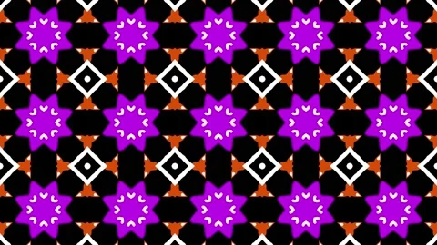 Kaleidoscope geometric shapes pattern pop tribal Stock-Footage 200960388