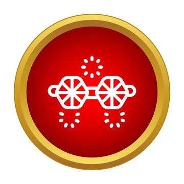 Kaleidoscope glasses vision optics vector icon concept Stock Illustration