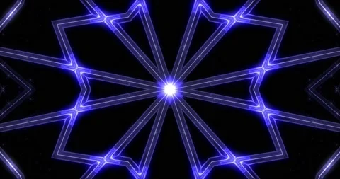 A kaleidoscope of glowing rays Stock Footage 144674535