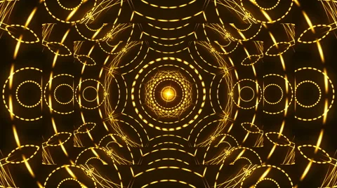 Kaleidoscope gold light, loop Stock Footage 41497730