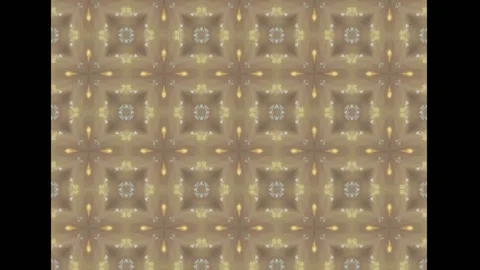 Kaleidoscope gold retro patterns background backdrop fun retro vintage Stock Footage 296726538