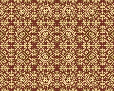 Kaleidoscope Gold seamless pattern for Your Desing Stock Illustration