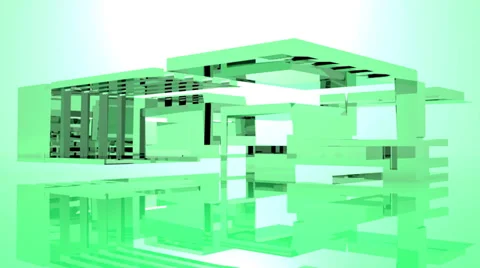 Kaleidoscope green Stock Footage 33292702