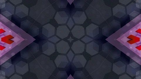 Kaleidoscope hexagonal cross Stock Footage 97058063