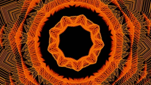 Kaleidoscope Imitation Background. Design. Dynamic pattern with star shapes and Stock Footage 249096901