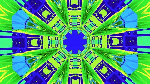 Kaleidoscope Imitation Patterns: Dynamic Visuals for Artistic Video Editing. Stock Footage 246010556
