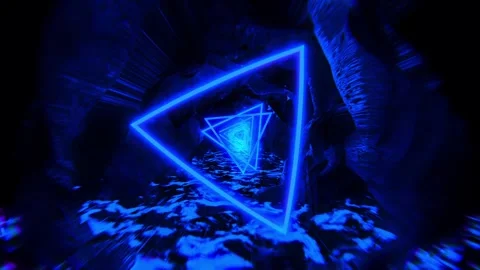 Kaleidoscope Light Flow Blue – Seamless 4K VJ Loop Stock Footage 324768583