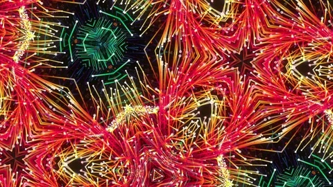 Kaleidoscope Magic Particles Video stock 83603525