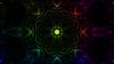 Kaleidoscope mandala abstract background 库存影片 193634854