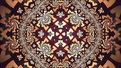 Kaleidoscope Mandala Pattern. Ethnic Ornament. Stock Footage 219397526