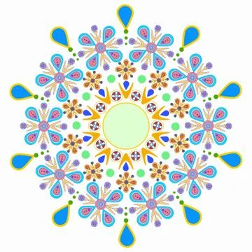 Kaleidoscope mandala. Vector floral pattern background. Modern banner design Stock Illustration