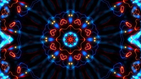 Kaleidoscope, mandala vj loop Stock Footage
