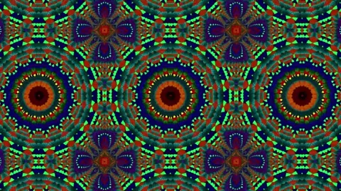 Kaleidoscope motion psychedelic ornament texture background animation colored Stock Footage 255507939