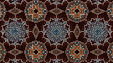Kaleidoscope motion psychedelic ornament texture background animation colored Stock Footage 255508570