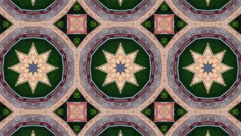 Kaleidoscope motion psychedelic ornament texture background animation colored Video stock 255597101