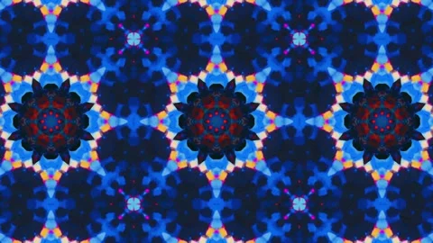 Kaleidoscope motion psychedelic ornament texture background animation colored 스톡 동영상 255597136