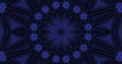 Kaleidoscope Motion Seamless Patterns Design 库存插图