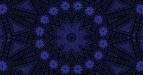 Kaleidoscope Motion Seamless Patterns Design 库存插图