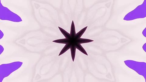 Kaleidoscope moving flower pattern. Design. Simple stylish pattern moves in Stock Illustration