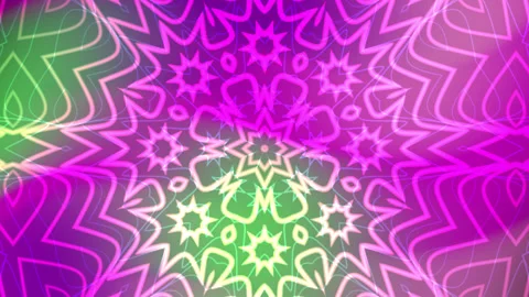 Kaleidoscope overlay with complex starburst patterns Stock Footage 321543767