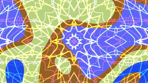 Kaleidoscope overlay pattern suitable for geometric backgrounds Stock Footage 327143565