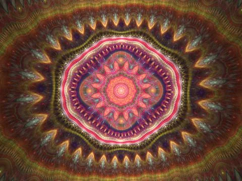 Kaleidoscope pattern abstract background. Geometrical symmetrical ornament de イラスト素材