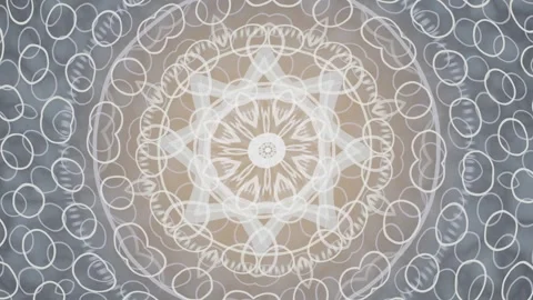 Kaleidoscope pattern with circular shapes and soft colors Stock Footage 337386813