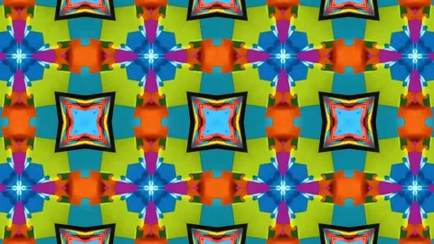 Kaleidoscope pattern clip Stock Footage 273537076