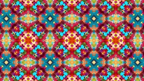 Kaleidoscope pattern clip Stock Footage 273537087