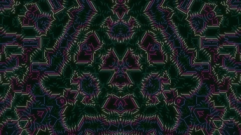 Kaleidoscope Pattern Dark Background Video Loop. Stock Footage 330350219