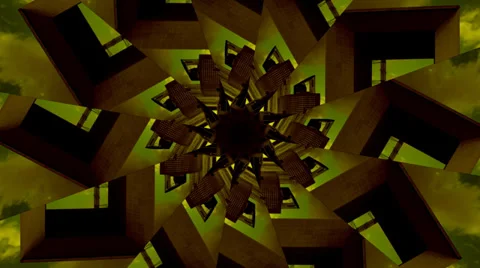 Kaleidoscope pattern, grande arch in paris france Stock Footage 30997256