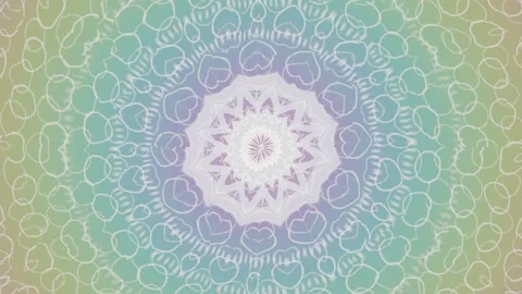 Kaleidoscope pattern with hearts in soft pastel colors Stock Footage 337389172