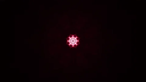 Kaleidoscope pattern made from red fireworks Stock Footage 161437030