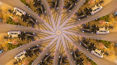 Kaleidoscope pattern, notre dame, paris france Stock Footage 31000404