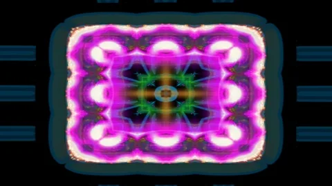 Kaleidoscope pattern with purple light Video stock 124979754