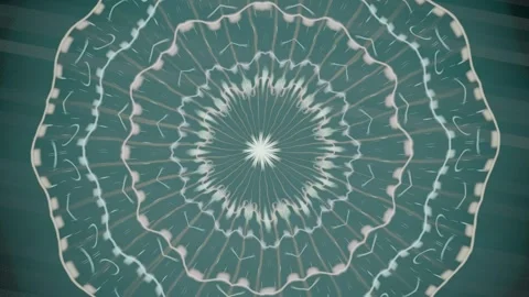 Kaleidoscope pattern with soft lines and circular shapes in motion Stock Footage 337377989