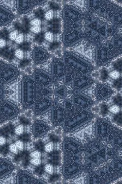Kaleidoscope pattern with triangle shapes in blue Stock Photos