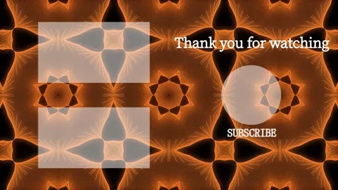 Kaleidoscope pattern YouTube end card ending screen motion graphics Video stock 166883291