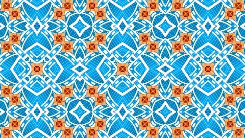 Kaleidoscope patterns abstract multicolored background. Stock Illustration