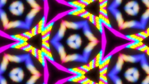 Kaleidoscope patterns of floating triangular shape abstract background. Stock Footage 151127498