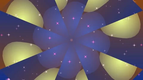 Kaleidoscope Patterns with Floral and Celestial Themes. Stock Footage 331488772