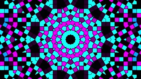 Kaleidoscope Patterns.  Unique Mandala Animation. Stock Footage 201247118